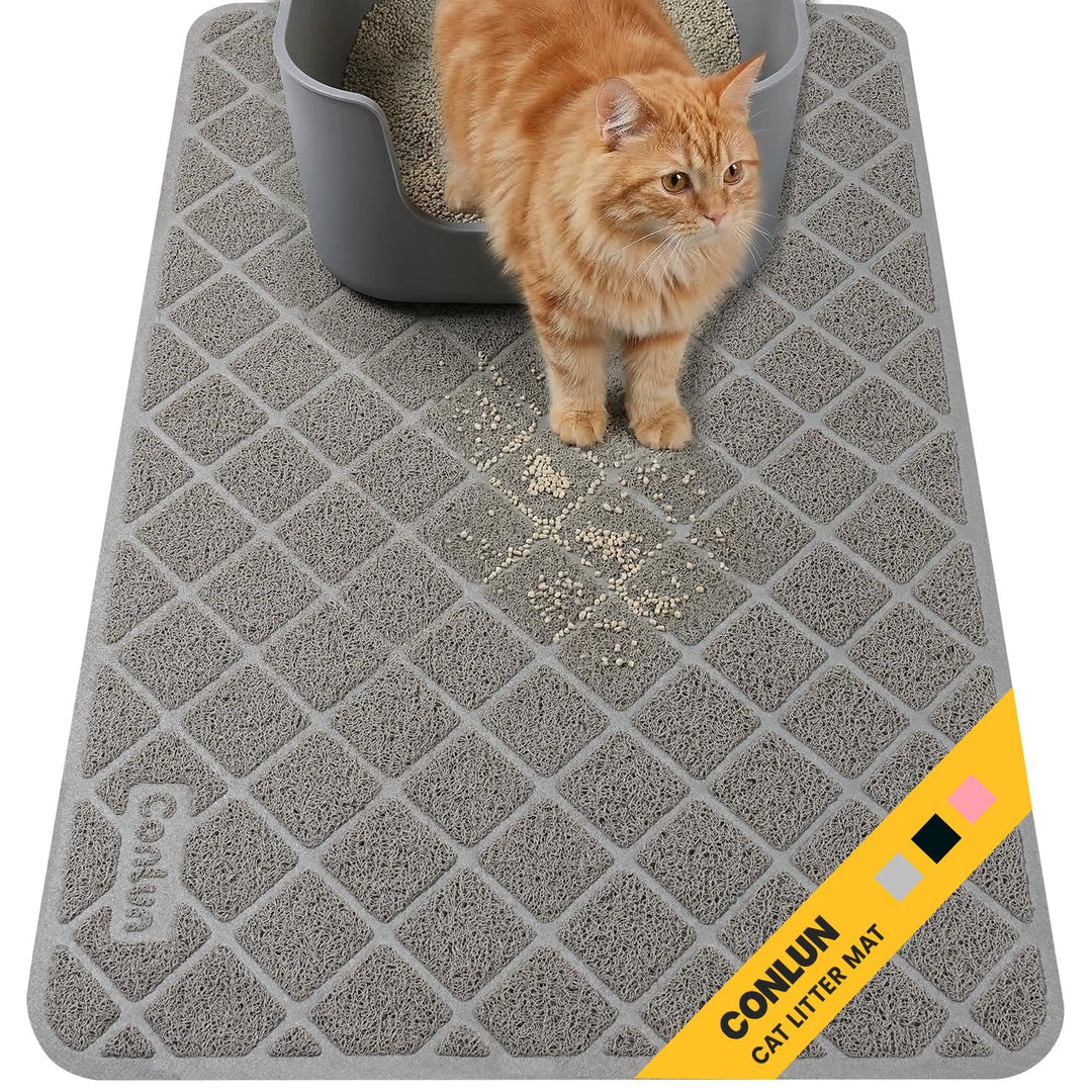Conlun Katzenklo Matte Katzenstreu Matte, 89 x 58 cm Katzenklo Vorleger, Gitter Netz Streukontrolle