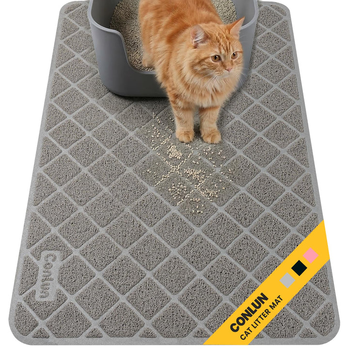Conlun Katzenklo Matte Katzenstreu Matte, 89 x 58 cm Katzenklo Vorleger, Gitter Netz Streukontrolle