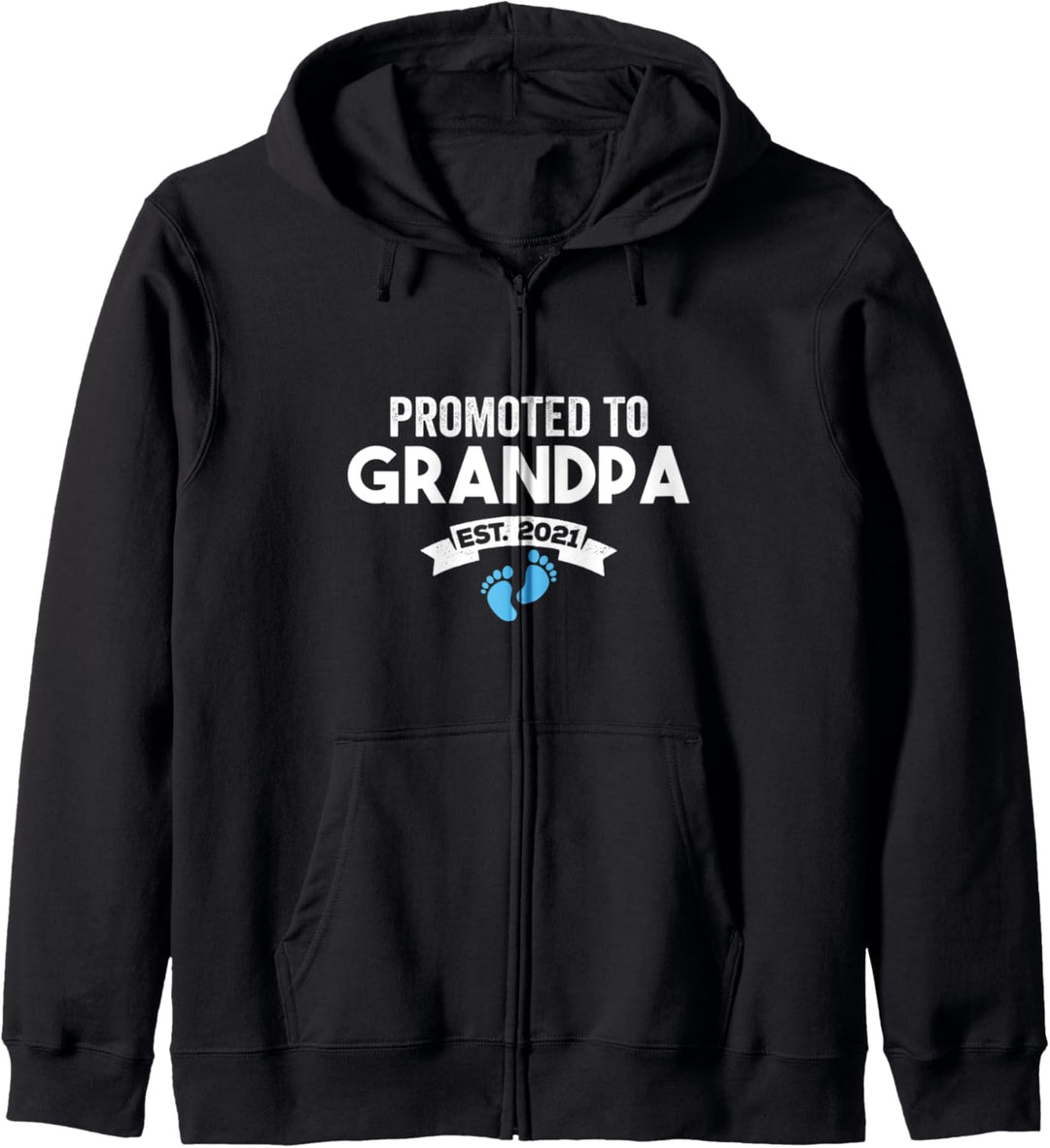 Promoted To Grandpa Est 2021 - Newborn baby boy Grandfather Kapuzenjacke