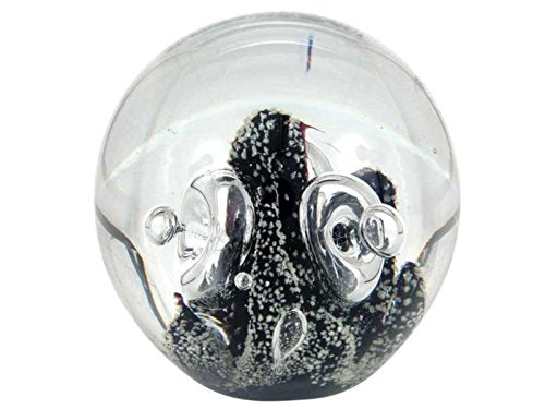 Pfrontenschmuck Traumkugel Schwarze Skulptur (146), Nachtleuchtend, Glaskugel, Briefbeschwerer, Wuns