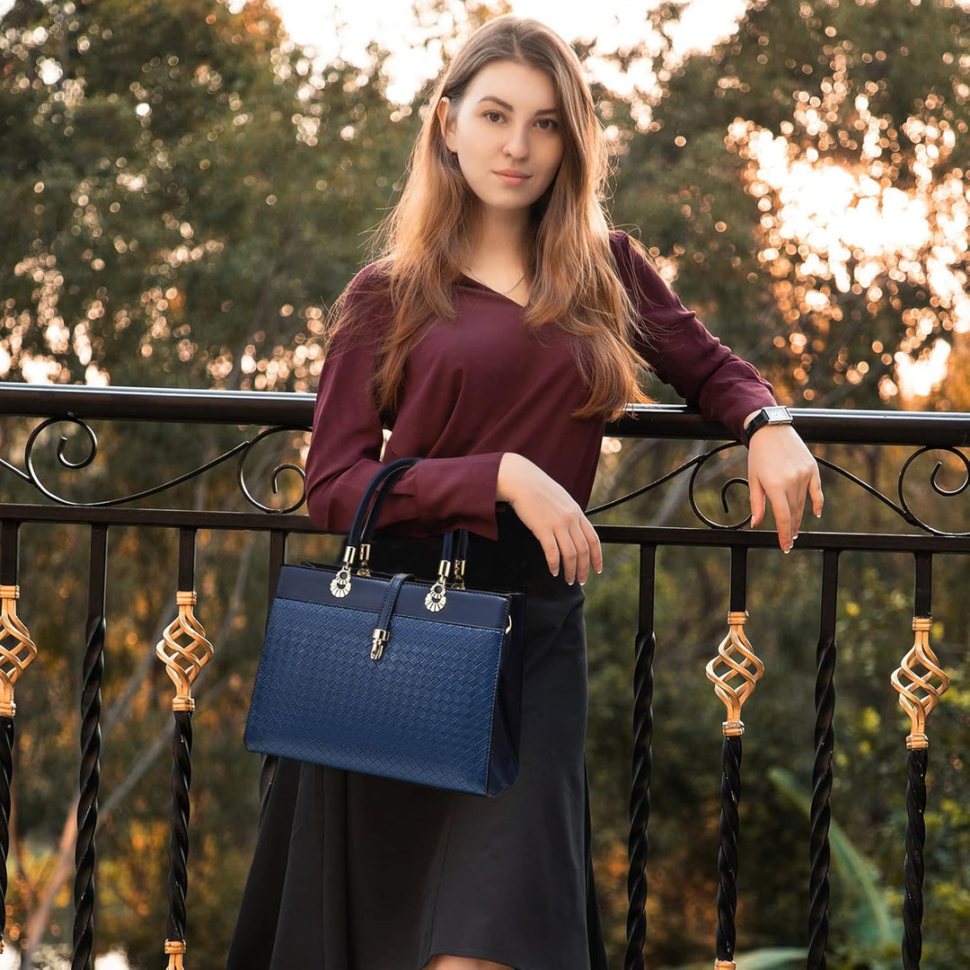 NICOLE & DORIS Damen Handtasche Mode Henkeltasche Frauen Umhängetasche PU Leder Schultertasche Desig