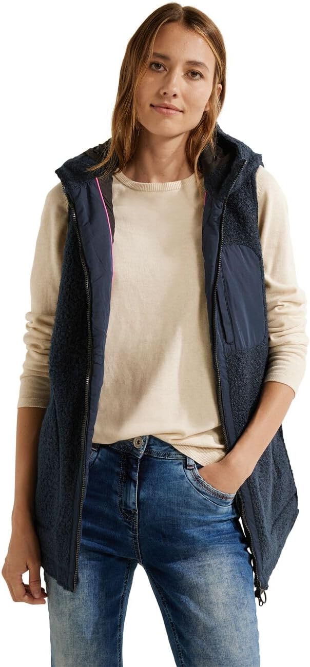 Cecil Damen Weste Hoodie M deep blue, M deep blue