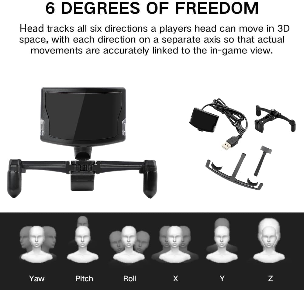 QIC Kompatibel mit Head-tracking NP 5 6DOF, Head Tracking Gaming Professionelles optisches Infrarot-