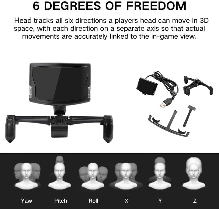 QIC Kompatibel mit Head-tracking NP 5 6DOF, Head Tracking Gaming Professionelles optisches Infrarot-
