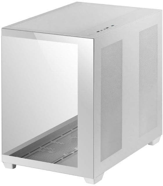 Mars Gaming MCV4 Weiss, Custom XXL E-ATX Gaming Tower, Rahmenloses Front und Seitenfenster Gehärtete
