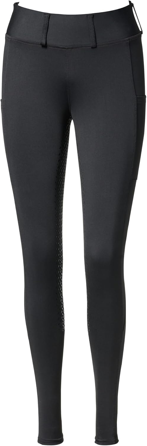 PFIFF 103100 Damen Reitleggings „Selina“ mit Handytasche L Schwarz, L Schwarz