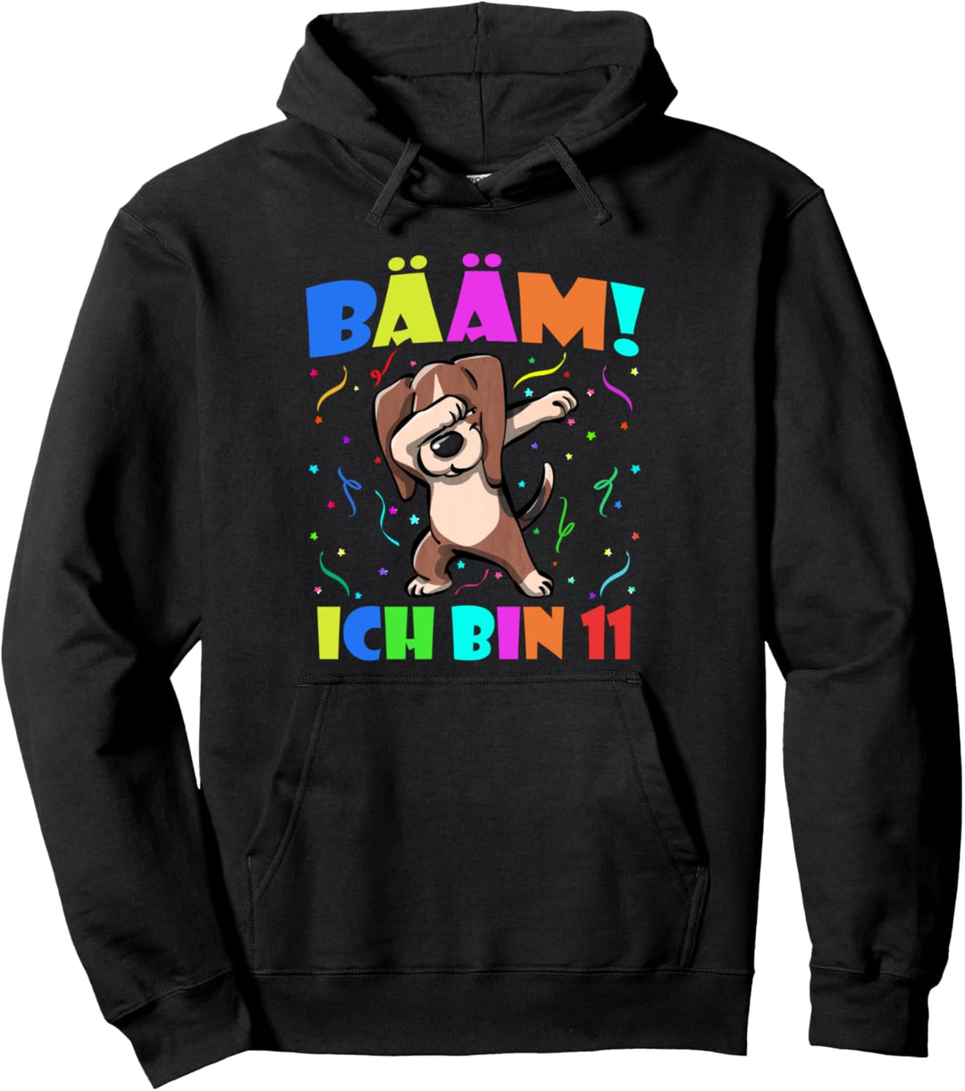 Dabbing Beagle Bääm Ich Bin 11 - Kindergeburtstag 11 Pullover Hoodie