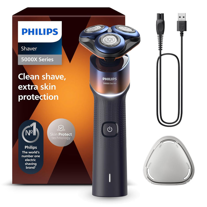 Philips Shaver Series 5000X, Elektrorasierer für Nass- und Trockenrasur, Skin Protect Technologie, f