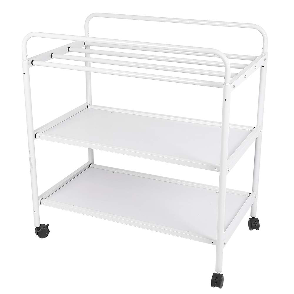 Baby Wickelkommode mit 2 Einlegeböden, mit Sicherheitsgurt (weiss) (Weiss) 84 x 72 x 90 cm, (Weiss)