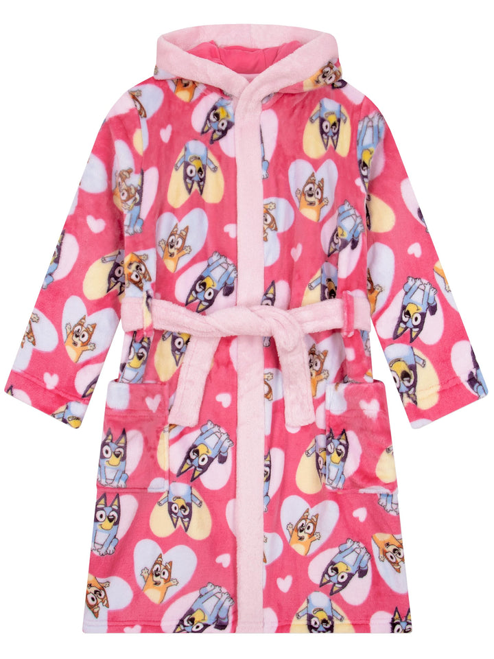 BlueY Bademantel Kinder, Bingo Morgenmantel Mädchen Mit Kapuze, Fleece Bademantel Mädchen 122, 122