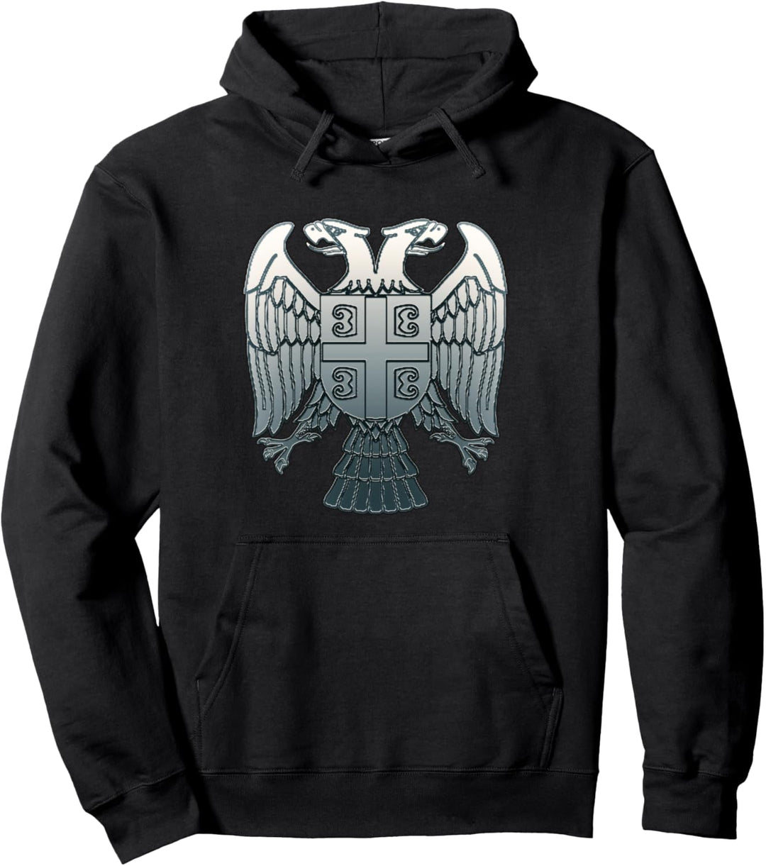 Doppelköpfiges "Serbisches Emblem" Pullover Hoodie