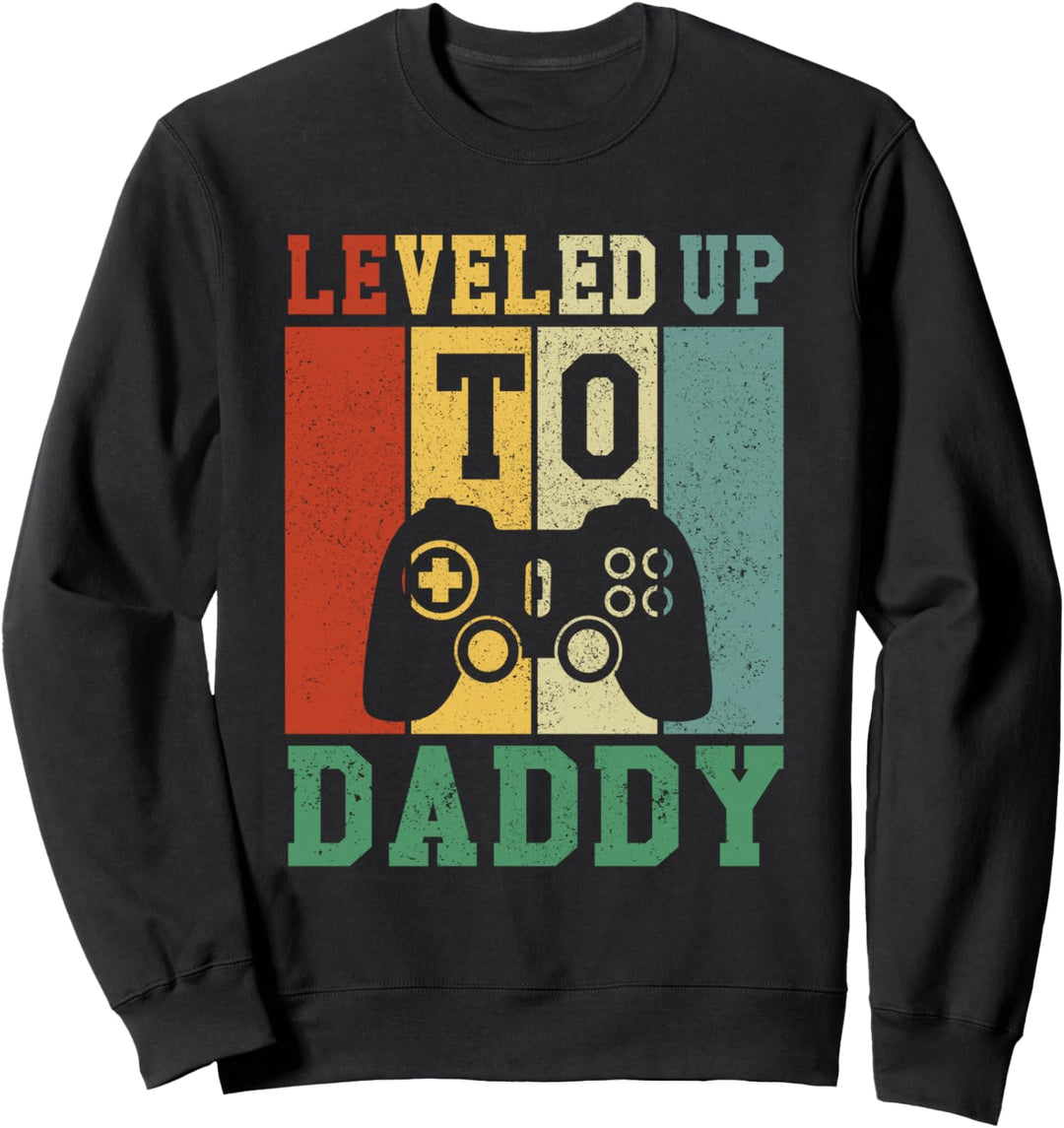 Leveled Up To Daddy Werdender Papa Werdender Vater Sweatshirt