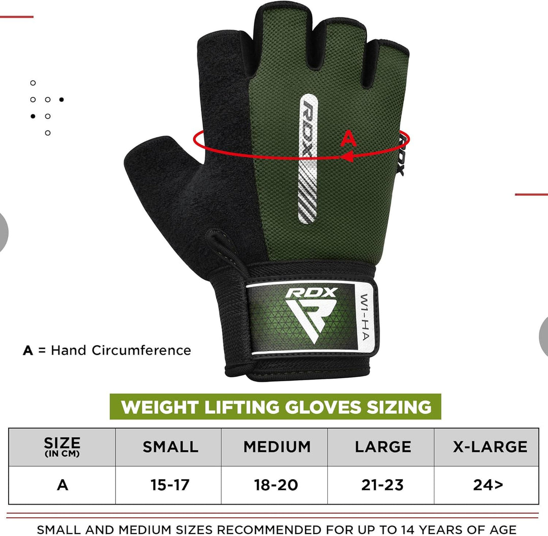 RDX Fitness Handschuhe Damen Herren, Anti-Rutsch Gewichtheben Workout Gym Gloves Krafttraining Train