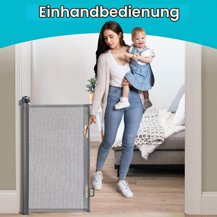 Treppenschutzgitter &amp; Türschutzgitter Ausziehbar, türgitter für Babys, Hunde &amp; Katzen – Sicherheitsa