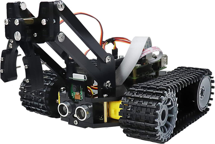 Freenove Tank Robot Kit for Raspberry Pi 4 B 3 B+ B A+, Crawler Chassis, Grab Objects, Ball Tracing,