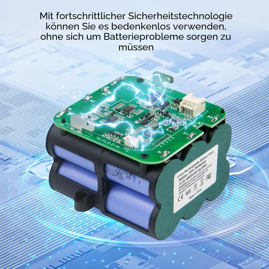4000mAh Akku kompatibel mit Tineco Floor ONE S5 PRO 2/S5 Smart/ S5 Steam Zubehör Staubsauger Home Cl