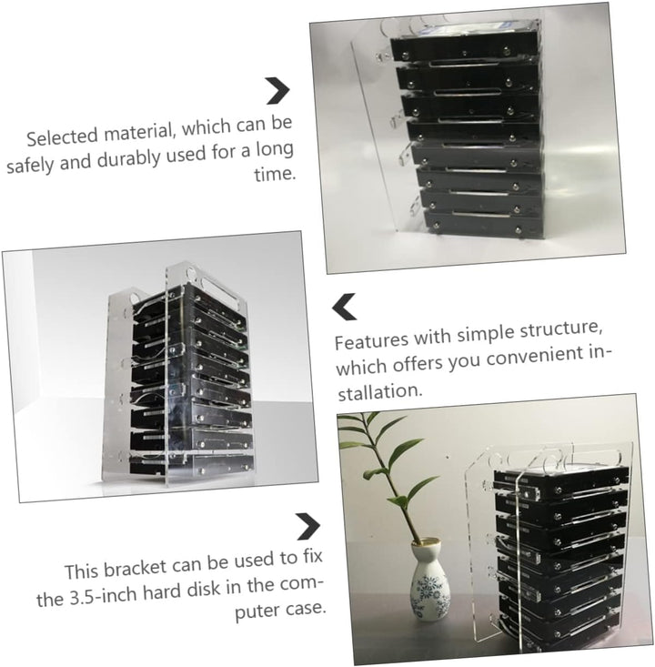 1 Set HDD-Regal Externes Festplattengehäuse DIY-Festplatten-Rack Festplatten- -Tablett Desktop-Compu