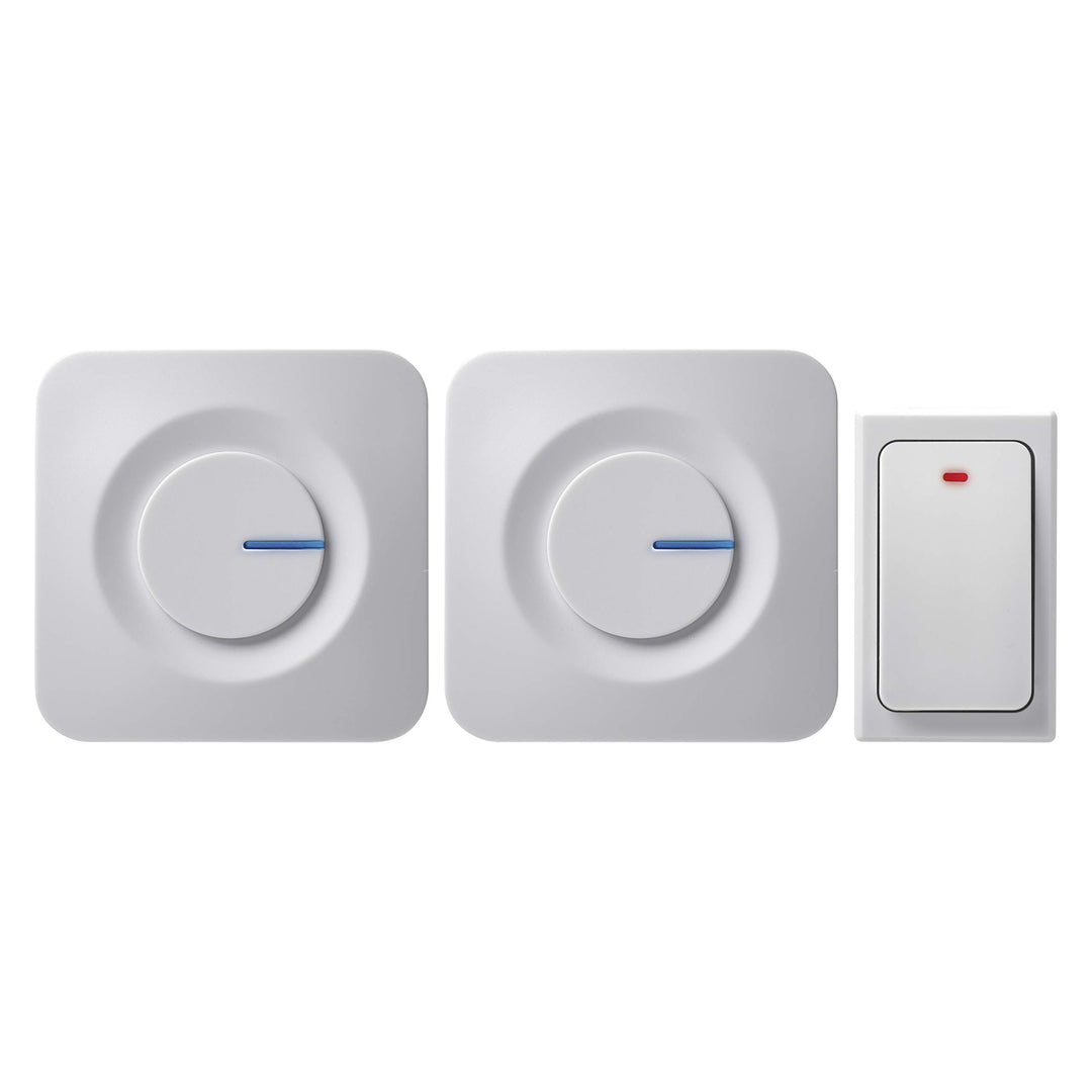 EMOS P5731 batterielose Türklingel, Funkklingel Set mit 2 Empfängern, 36 Melodien, 180m Reichweite,