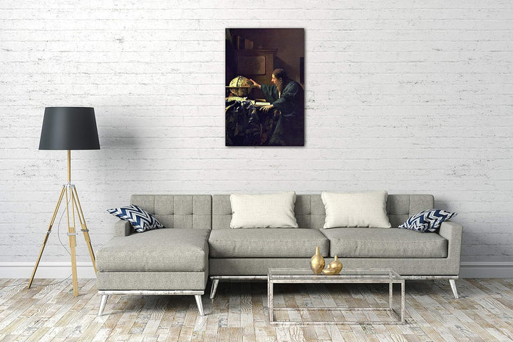 Printed Paintings Leinwand (80x120cm): Jan Vermeer - Der Astronom (1668) 80x120 cm, 80x120 cm