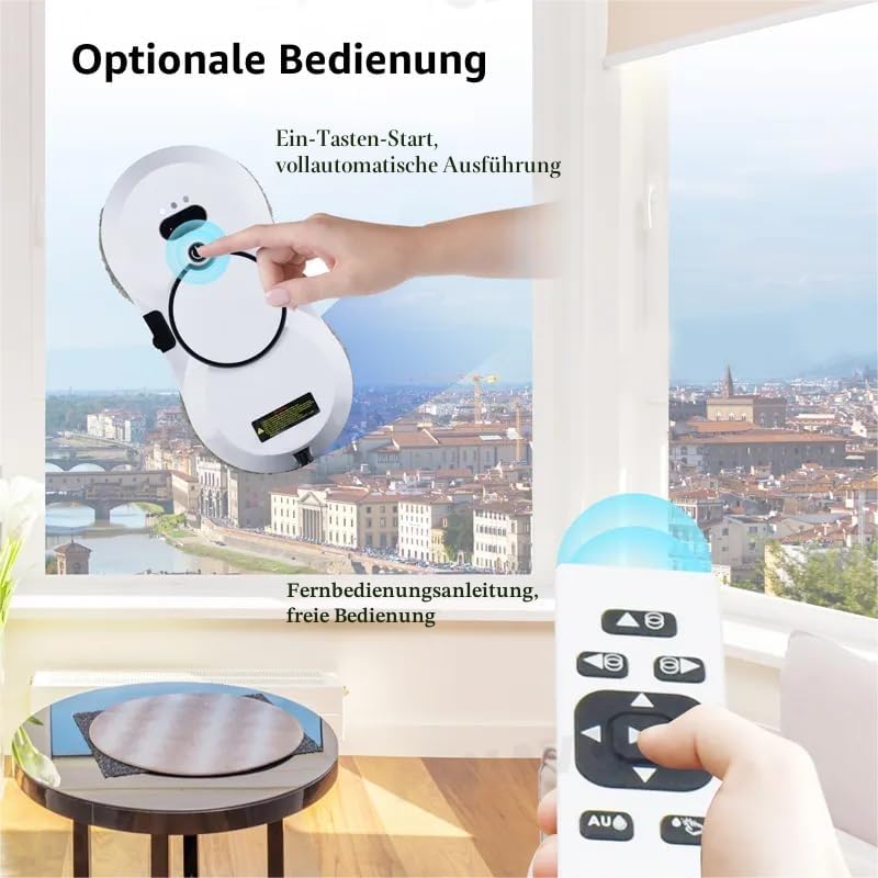 EagerMinds Fensterreinigungsroboter, 5600PA, automatisches Fensterreinigungssystem, für alle glatten