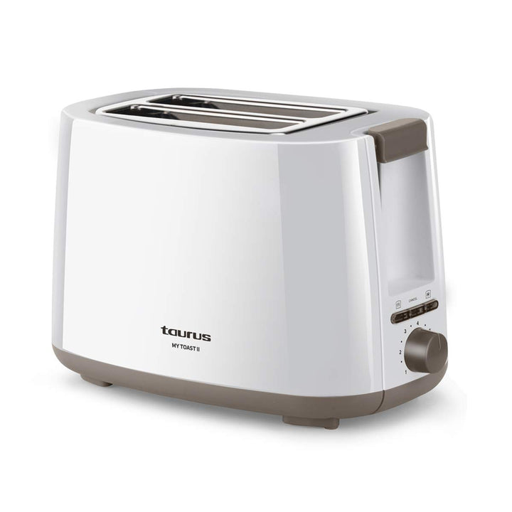 Taurus Mytoast II - Zwei-Schlitz-Toaster | 750W | Funktionen Stopp | Wiederaufwärmen und Auftauen |