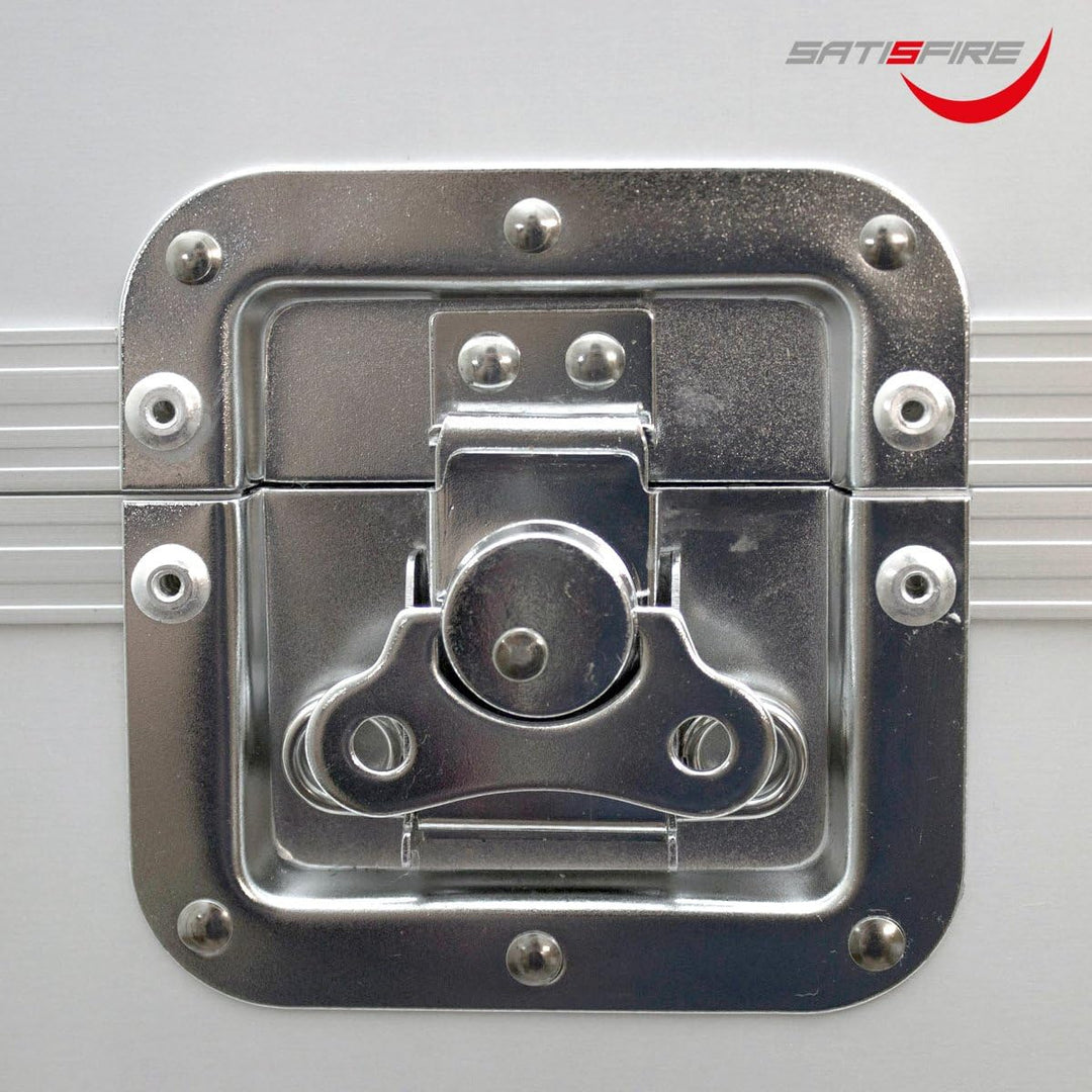SATISFIRE® Plattenkoffer LP80 • Aluminium-Koffer • Vinyl-Case • Schallplattenkoffer • für 80 LP 50:5