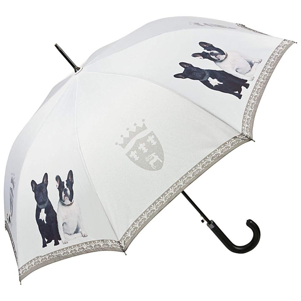 VON LILIENFELD Regenschirm Französische Bulldoggen Auf-Automatik Stockschirm Hund Stabil