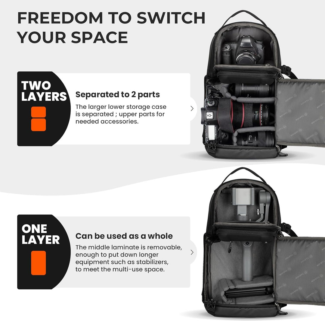 TARION Kameratasche Sling Kamera Schultertasche Umhängetasche Wasserdicht Fotorucksack Spiegelreflex