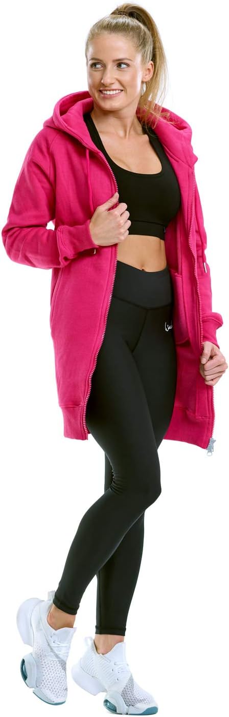 WINSHAPE Damen Kapuzenpullover XS Deep-pink, XS Deep-pink