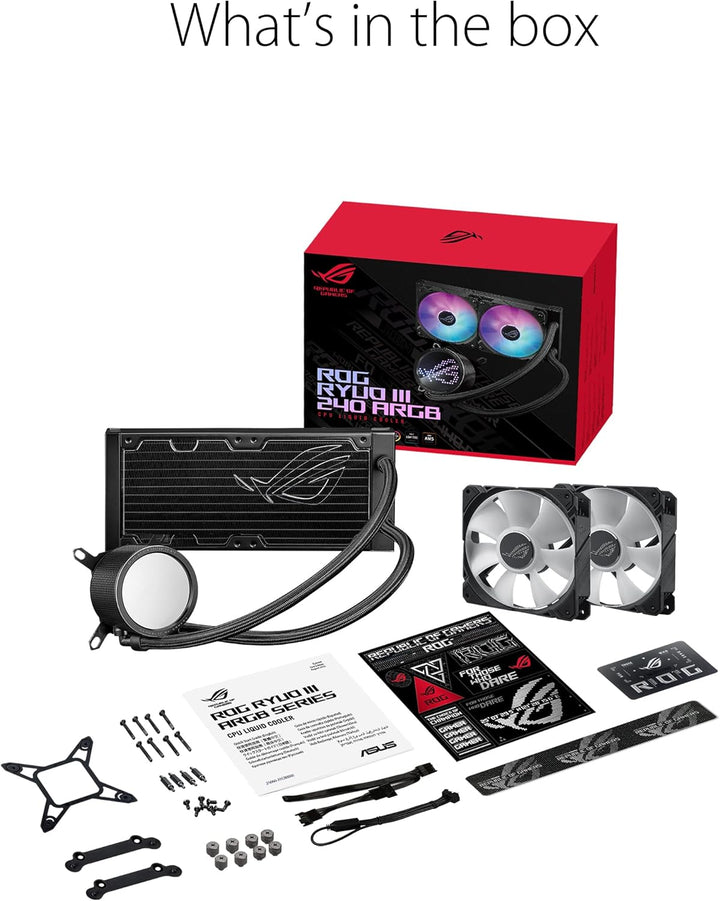 ASUS ROG Ryuo III 240 RGB All-in-One-Flüssig-CPU-Kühler (2x adressierbare 120 mm ARGB Radiatorlüfter