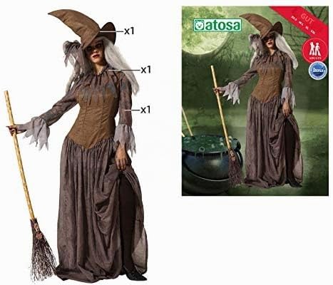 ATOSA Damen Hexenkostüm Kostüme, braun, 46