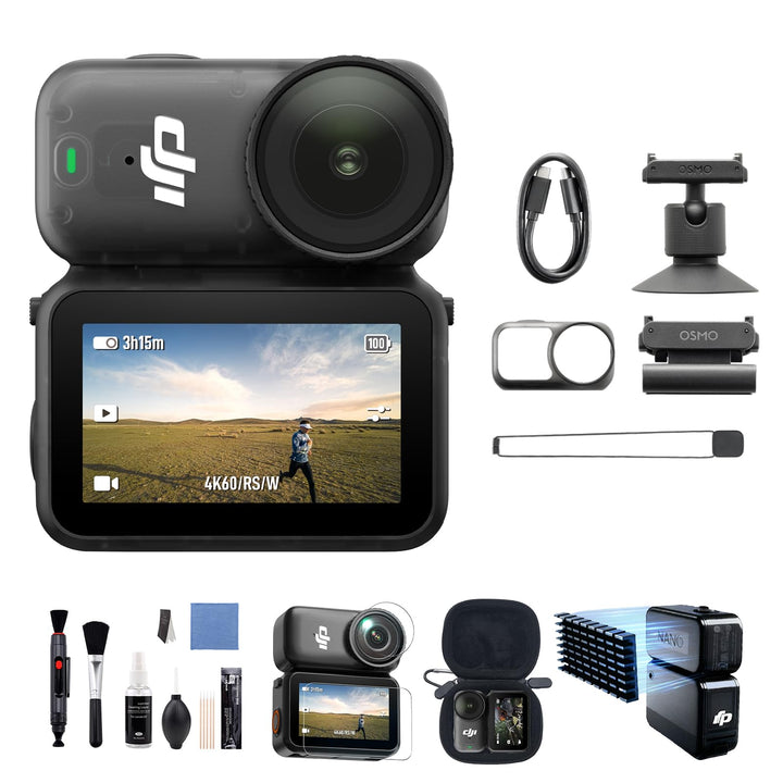 DJI Osmo Nano Standard Combo - 4K/60fps kleine Mini-Cam mit 1/1,3″ Sensor, 143° Weitwinkel-Video, 20
