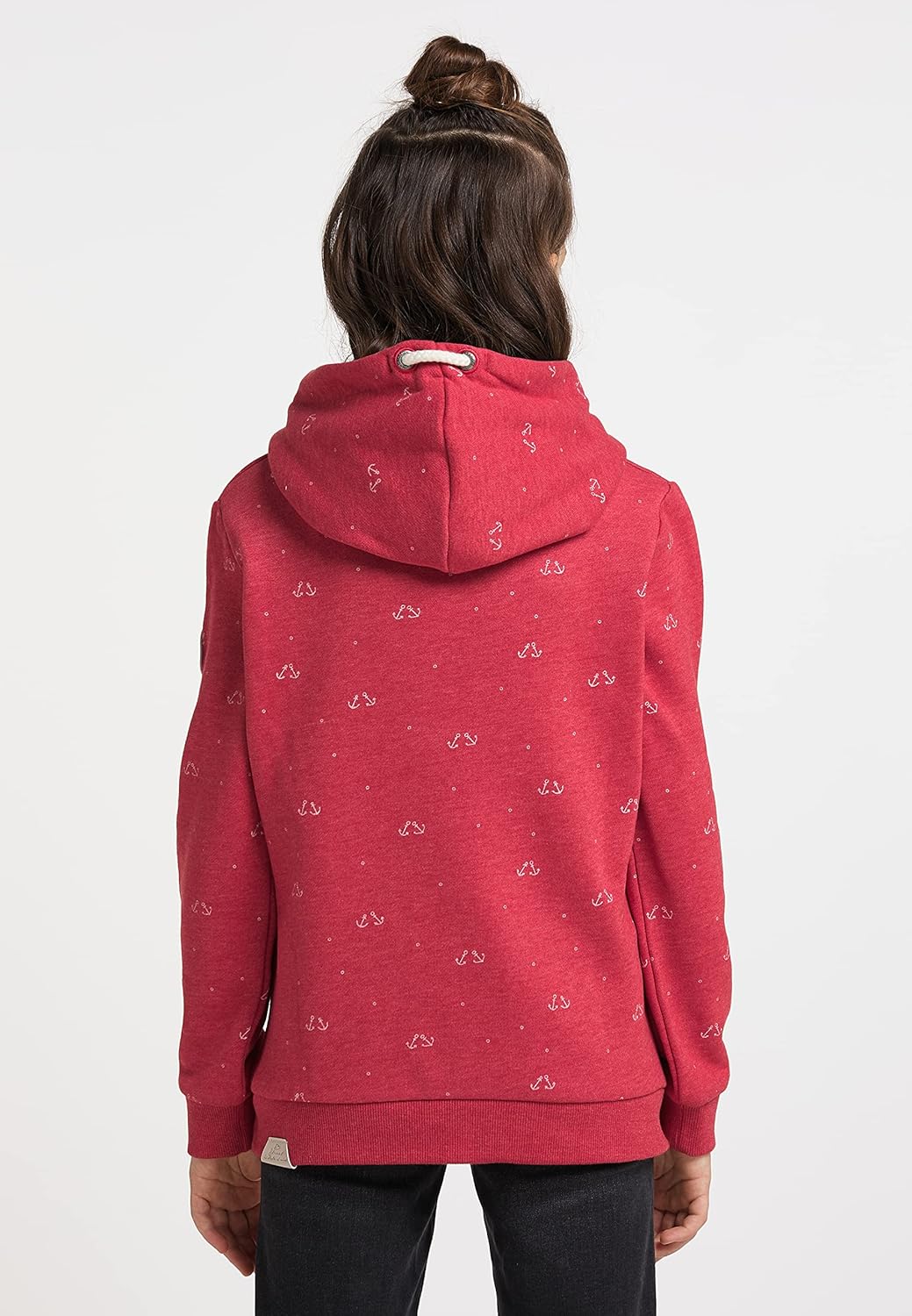 Ragwear Gitka Marina Mädchen Sweatshirt Kapuzenpullover Sweater Kinder Pullover Anker Motiv 152 Rot,