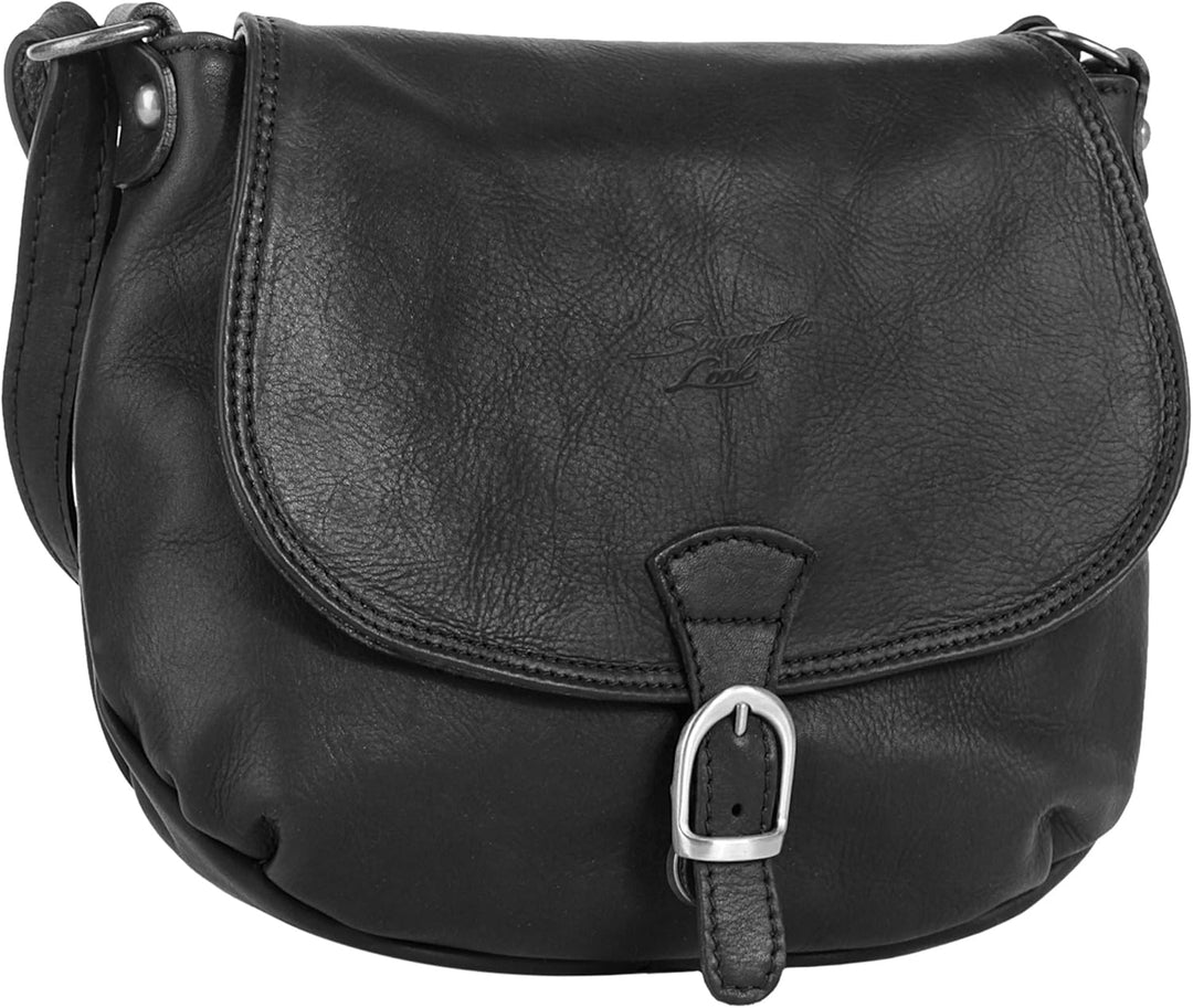 Samantha Look Umhängetasche echt Leder Damen | Made in Italy | handliche Crossbody Bag | kompakte Sc