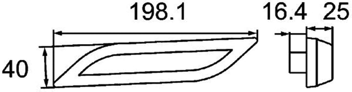 HELLA - LED-Rückfahrscheinwerfer - Shapeline Style - 24/12V - geklebt - für senkrechte Befestigung -