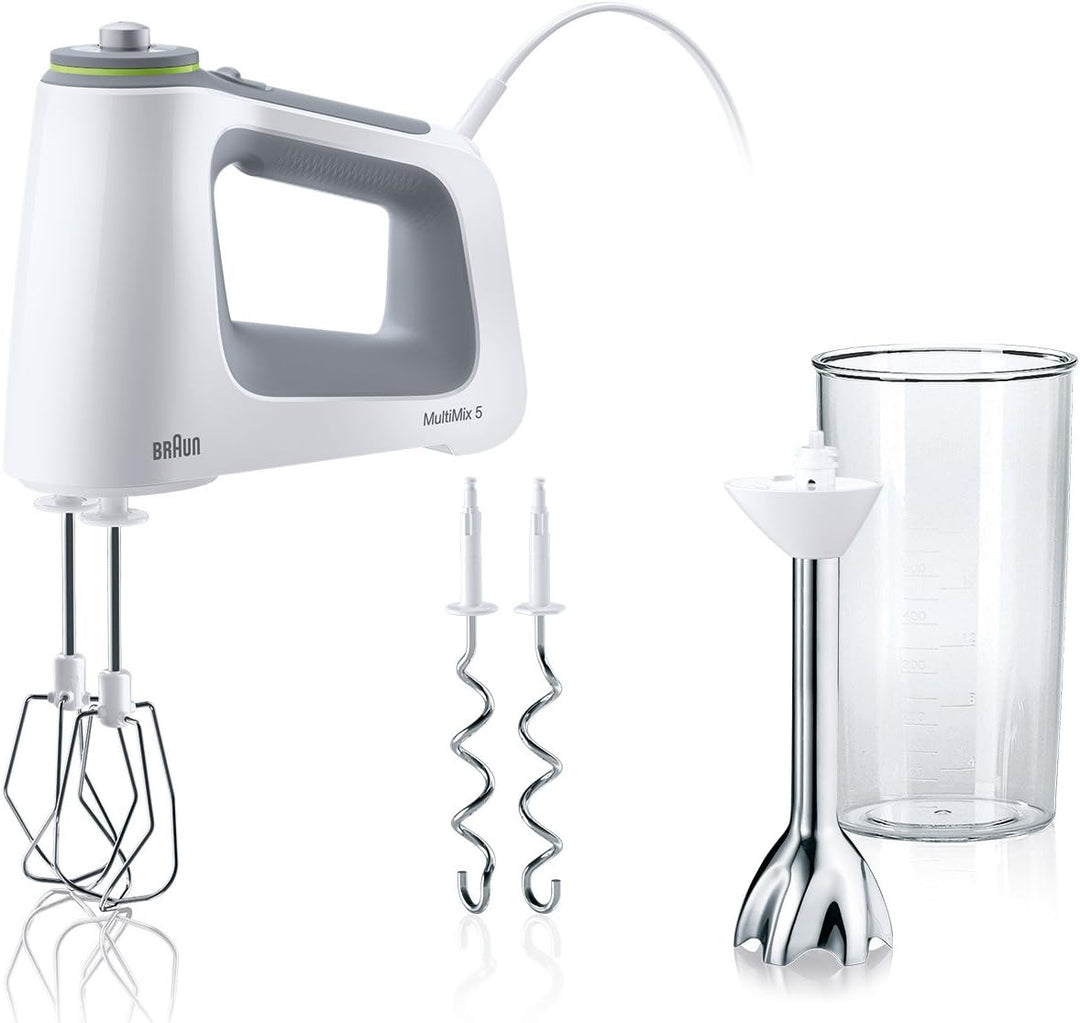 Braun MultiMix 5 HM 5107 Handmixer – Handrührgerät mit stufenloser Geschwindigkeitsregelung, inkl. S