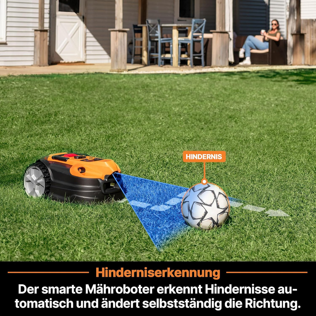 Lawnmaster OcuMow®18 mähroboter ohne begrenzungskabel für bis zu 800㎡ 4ah Batterie Optische Navigati