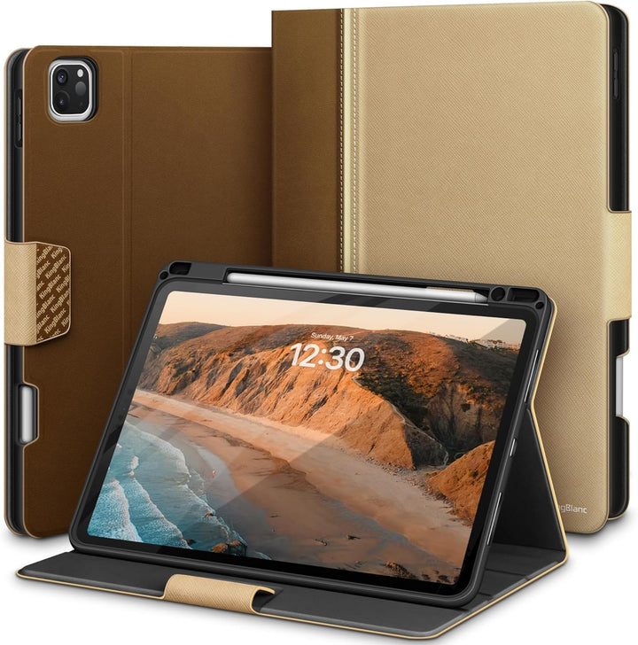 KingBlanc Hülle für iPad Pro 12,9 Zoll 2022 (6. Generation) /2021/2020/2018 (5./4./3. Gen) mit Stift
