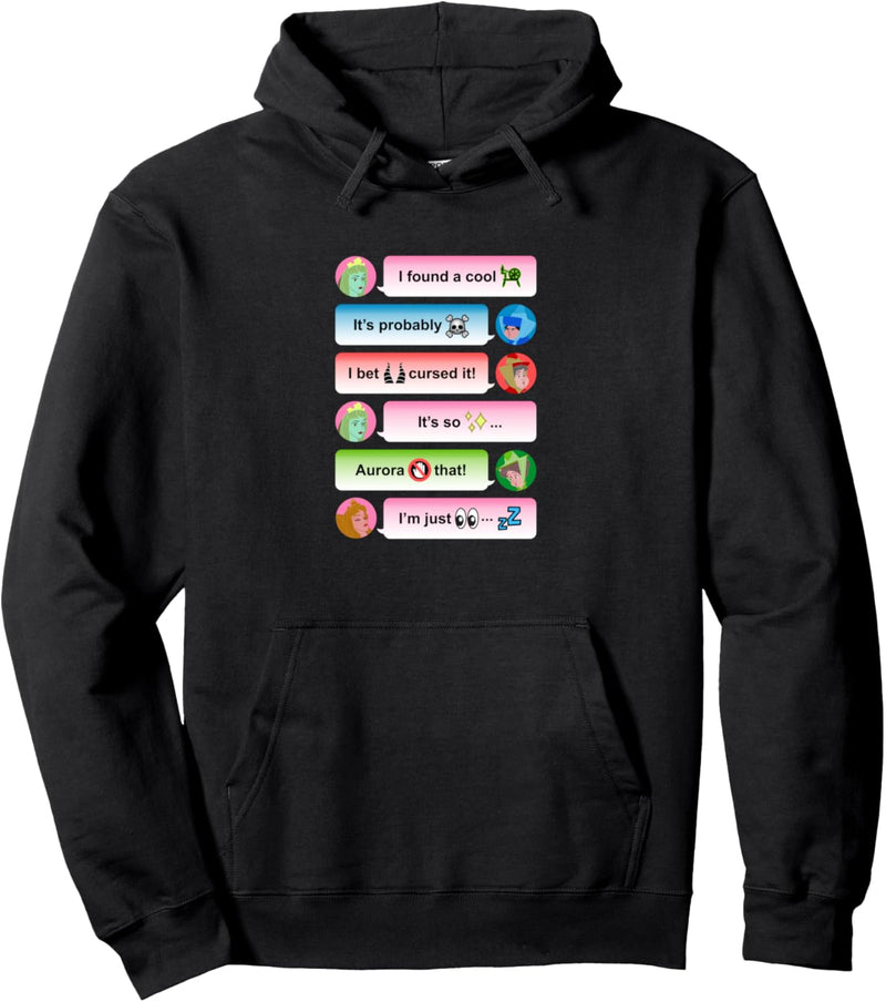 Disney Sleeping Beauty Texting Conversation Pullover Hoodie