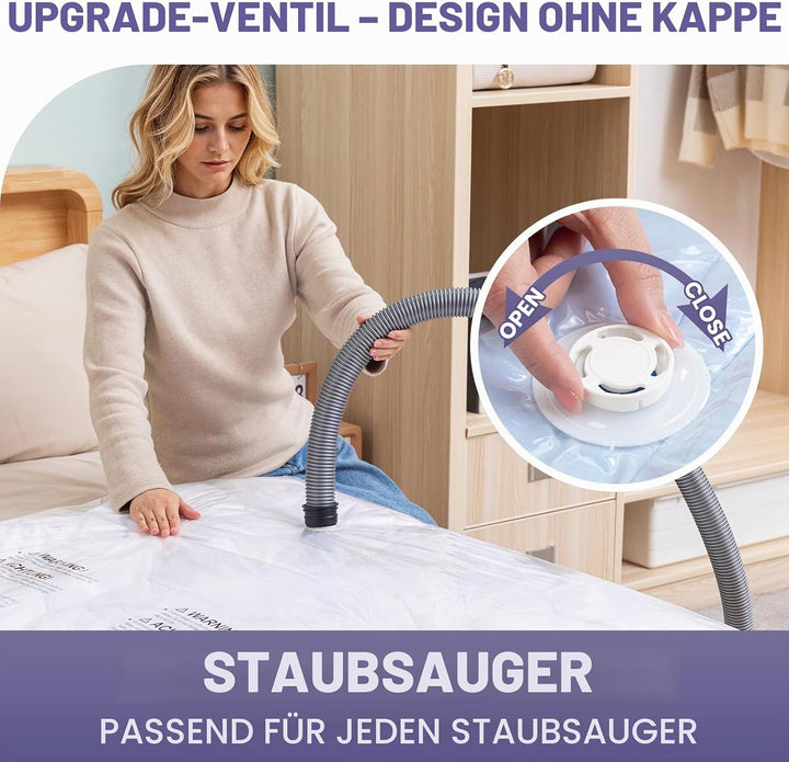 TAILI Vakuumbeutel für Bettdecken 6 Stück Super Gross 120 X 100 CM Vakuumierbeutel für Kleidung, Dec