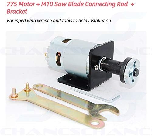 CHANCS Micro 775 Serie 12V/24V DC Motor mit Sägeblatt Verbindungsstange mit Sitz Montage Halter Stän