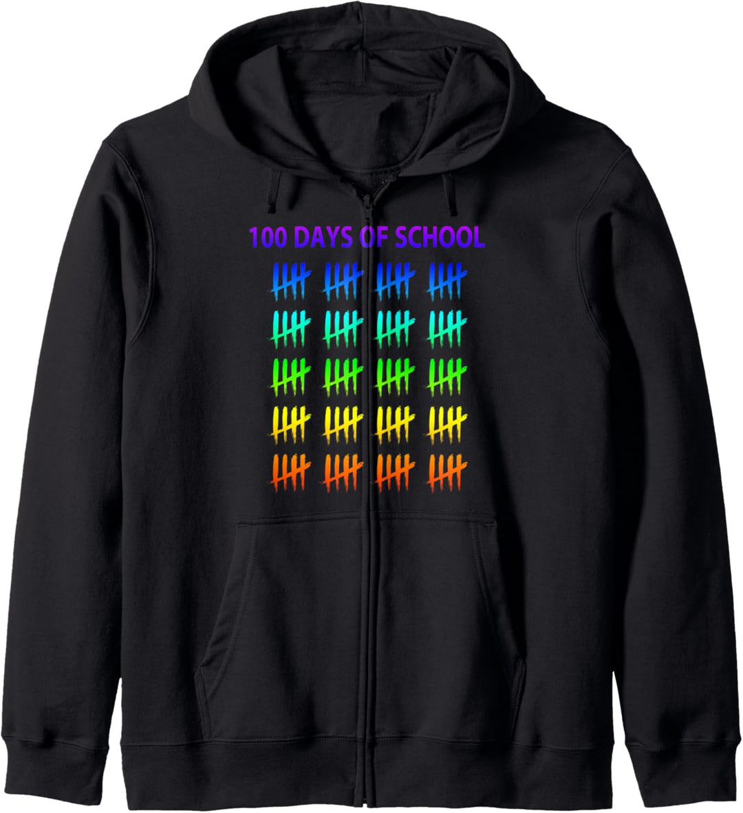 Colorful 100 days of school Kapuzenjacke