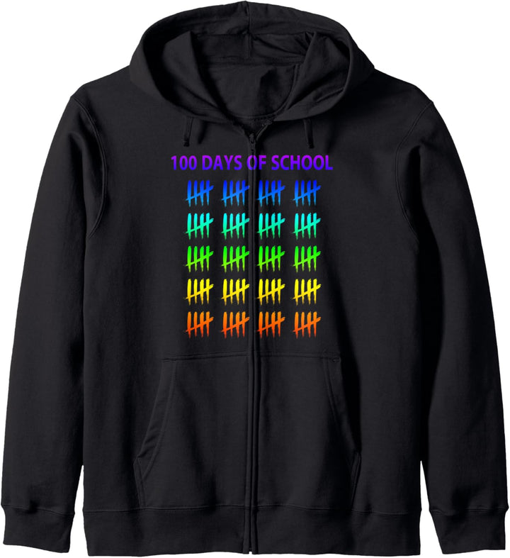 Colorful 100 days of school Kapuzenjacke
