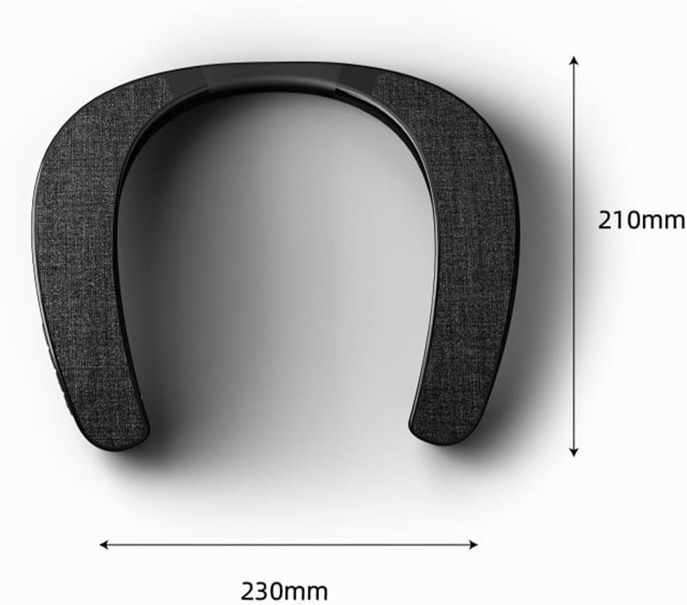 Sarini Tragbarer Bluetooth-Nackenbügel-Lautsprecher, kabelloser Surround-Sound mit Mikrofon für Spor