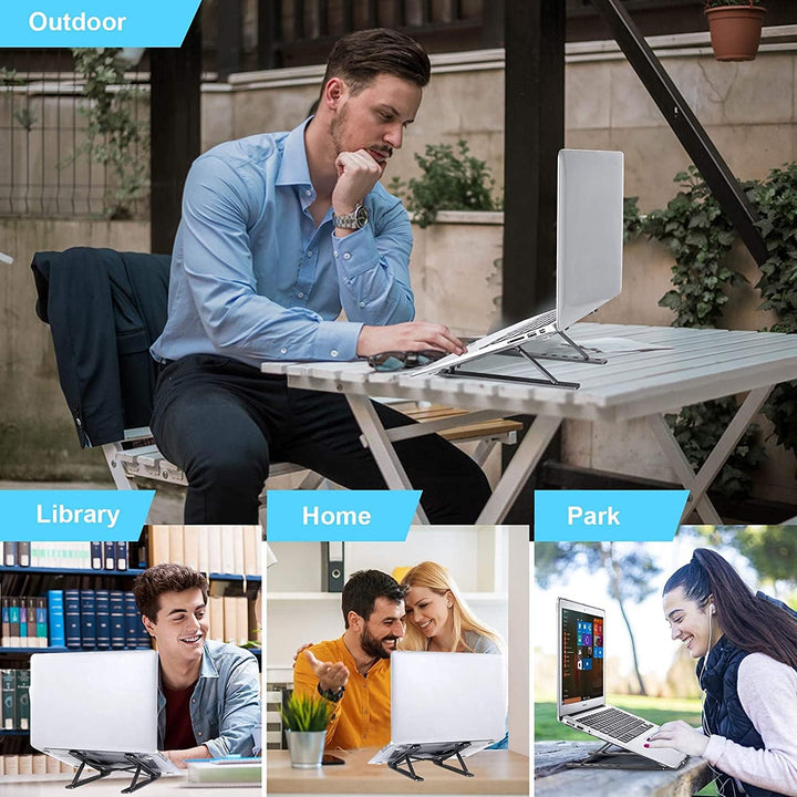 Laptop Ständer, Faltbar Höhenverstellbar Laptopständer Tragbarer Notebook Ständer, Kompatibel mit Ma
