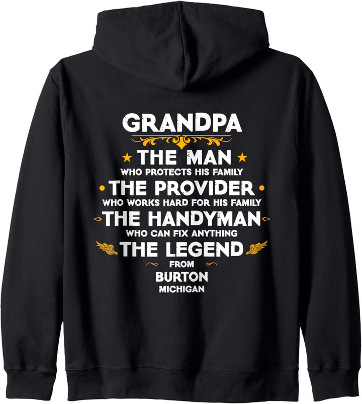 Opa die Legende aus Burton Michigan USA Kapuzenjacke