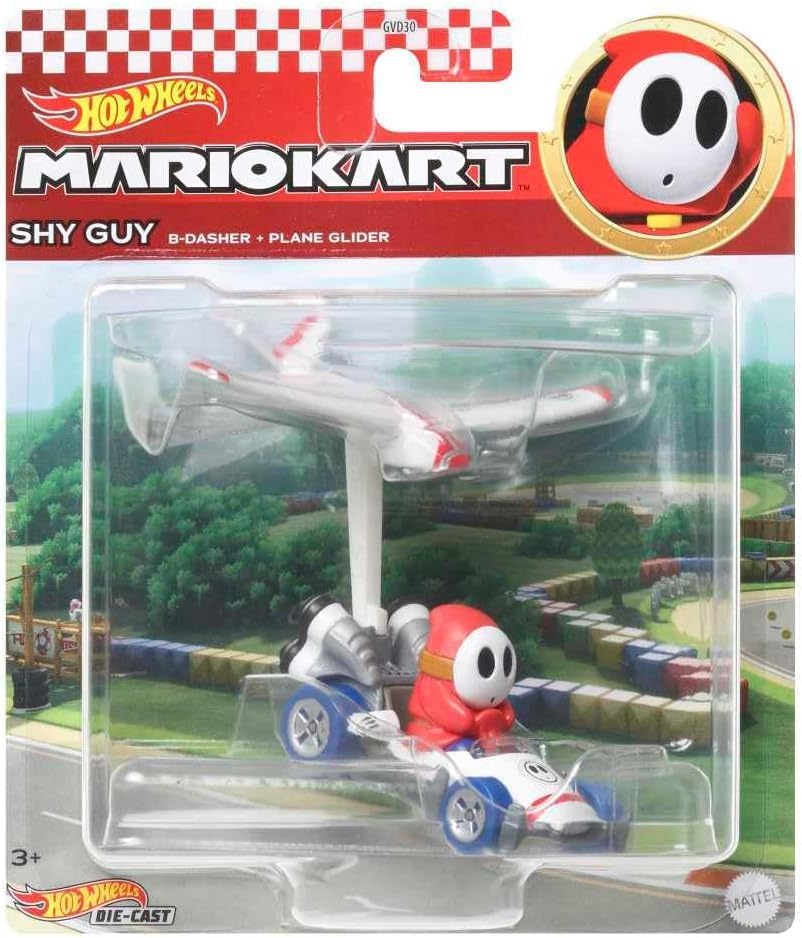 Hot Wheels Modellauto Die Cast Mario Kart GLIDER Shy Guy B-Dasher Plane Glider Super Mario HDB46 - M
