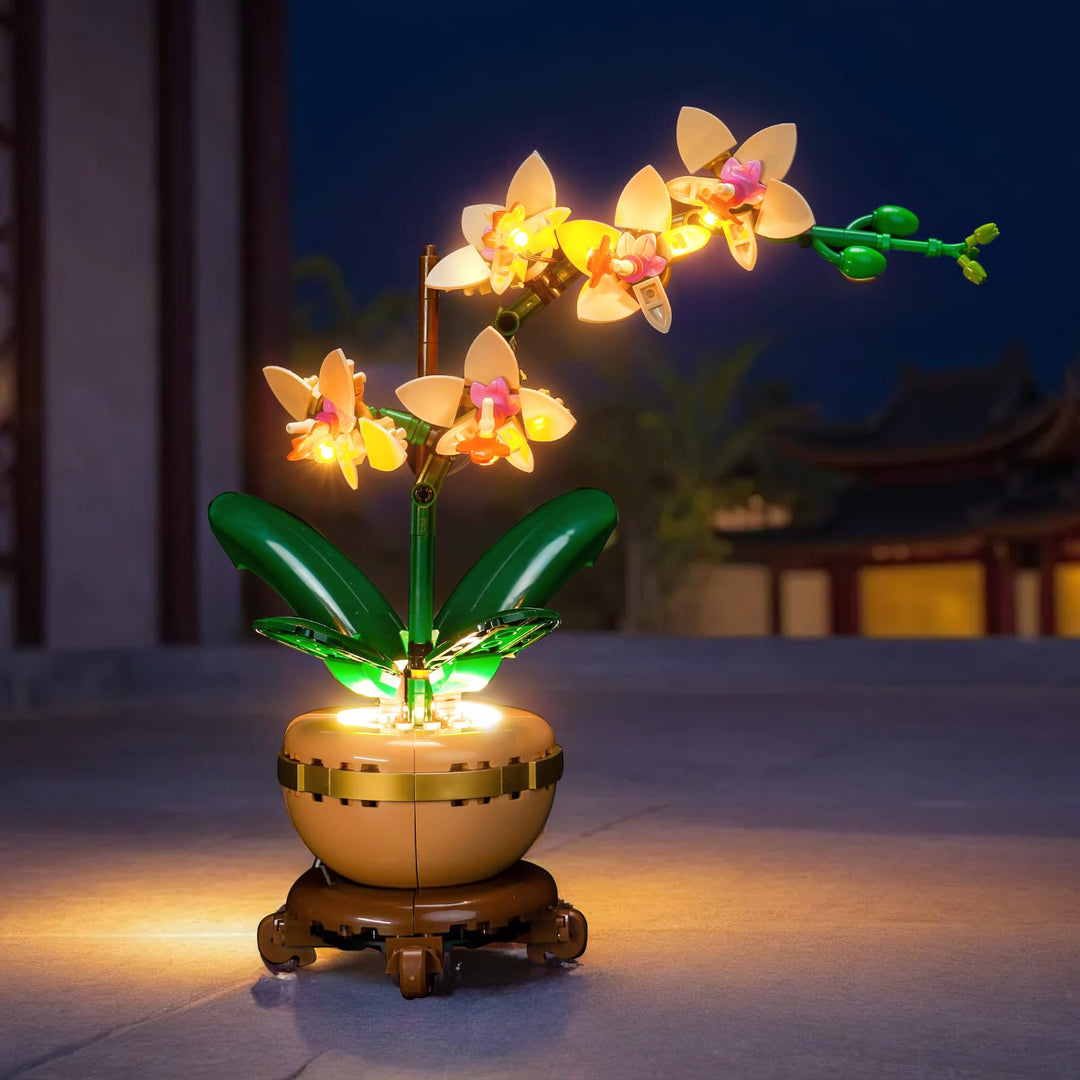 LocoLee Licht Set Kompatibel mit Lego 10343 Mini Orchidee (Kein LEGO-Modell), Licht Beleuchtung Set