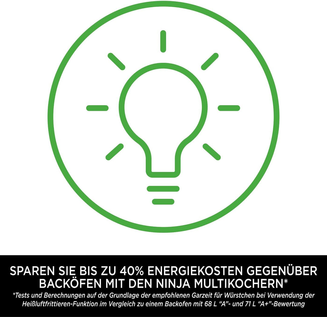 Ninja Foodi MINI Multikocher, 4,7L, 6-in-1 Multicooker, Pressure Cooker Schnellkochtopf, Airfryer He
