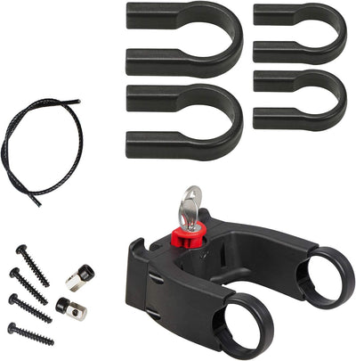 Klickfix Lenkeradapter E mit Schloss für E-Bikes mit Display, universal - Passend für Lenker mit 22-